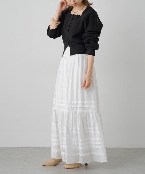 「Omekashi」 ニットカーディガン FREE チャコールグレー レディース_画像6