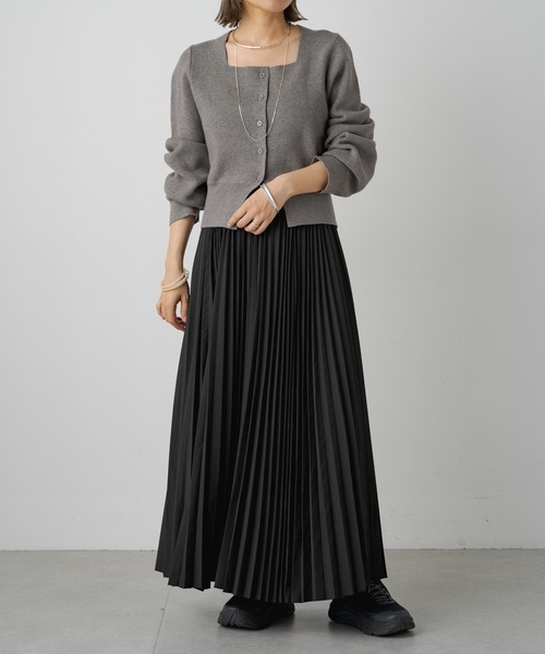 「Omekashi」 ニットカーディガン FREE チャコールグレー レディース_画像7