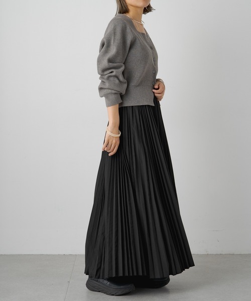 「Omekashi」 ニットカーディガン FREE チャコールグレー レディース_画像8