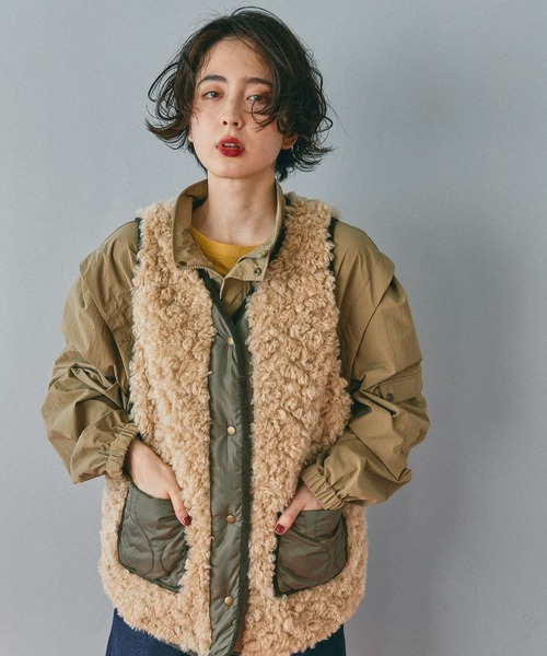 niko and…（ニコアンド） ベスト MEDIUM ベージュ レディース