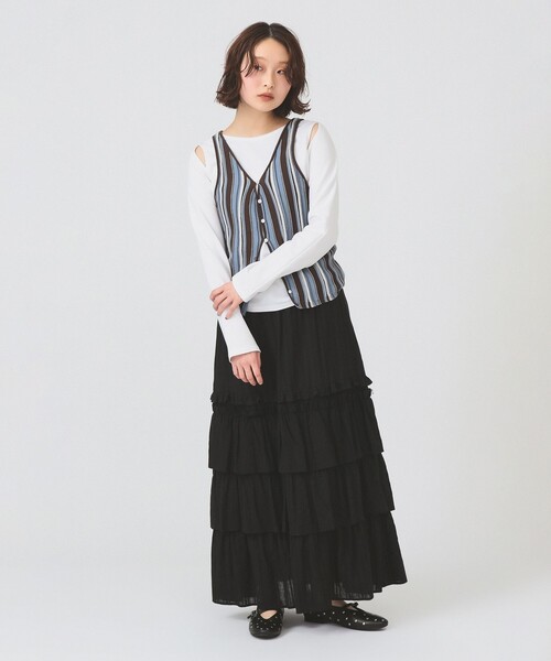 Ray BEAMS - 新品◇Ray BEAMSキャミソール3枚セット Ray BEAMS（レイ ビームス） キャミソール マルチストライプ ニット