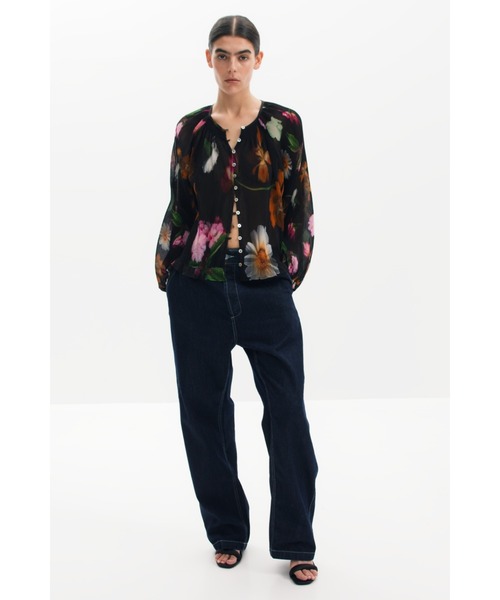 「Desigual」 長袖ブラウス M ブラック レディース_画像3