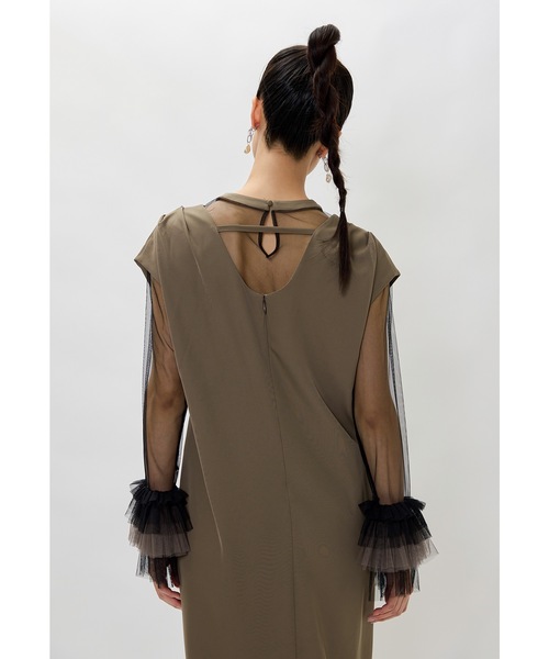 「niana」 ノースリーブワンピース M ベージュ レディースの画像