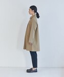 ステンカラーコート コート コットンナイロンウ...の詳細画像5