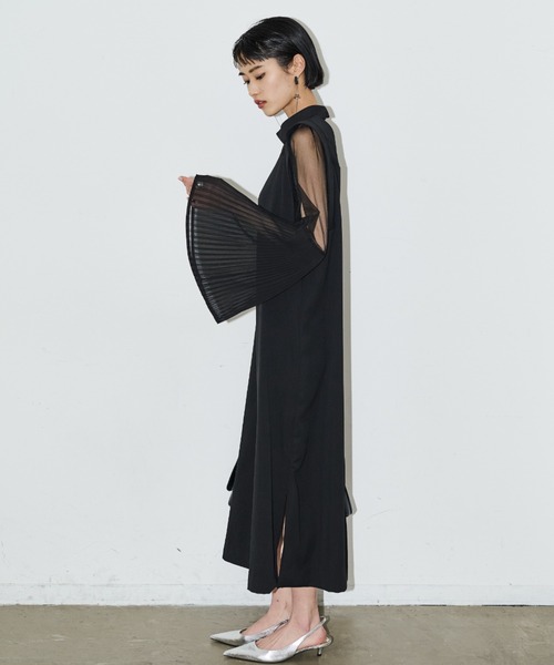 「AIC.」 長袖ワンピース FREE ブラック レディース_画像4