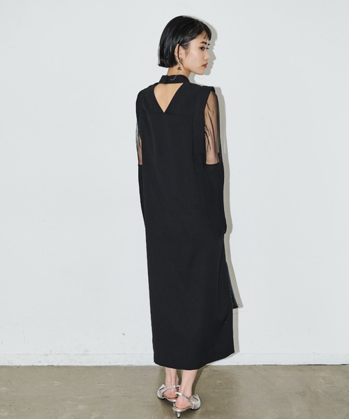 「AIC.」 長袖ワンピース FREE ブラック レディース_画像6