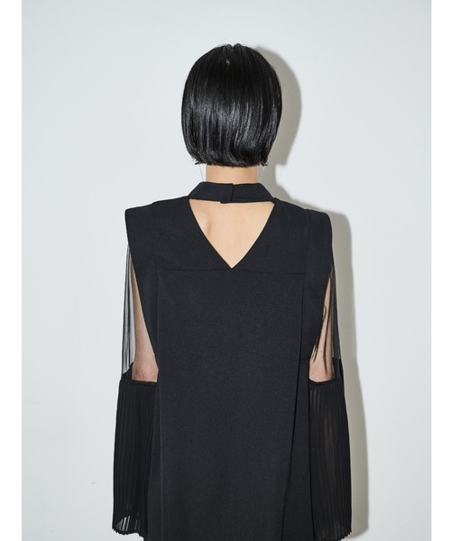 「AIC.」 長袖ワンピース FREE ブラック レディース_画像9