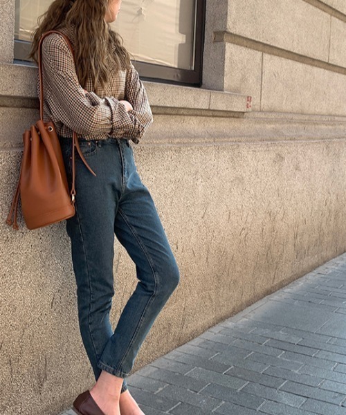 「cammie」 長袖シャツ MEDIUM ブラウン レディース_画像3