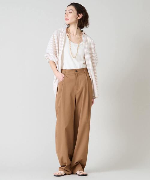 「Liesse」 長袖シャツ - ベージュ レディース_画像6