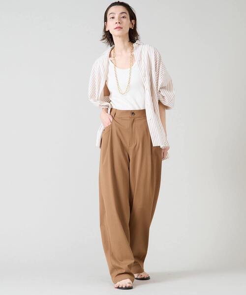 「Liesse」 長袖シャツ - ベージュ レディース_画像7