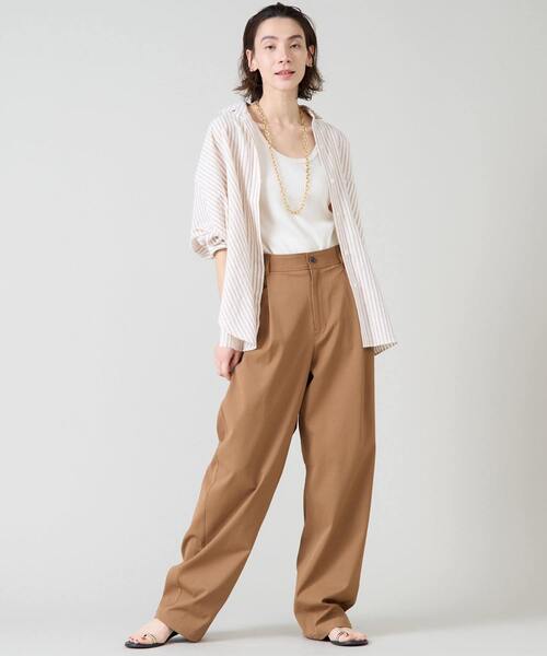 「Liesse」 長袖シャツ - ベージュ レディース_画像8