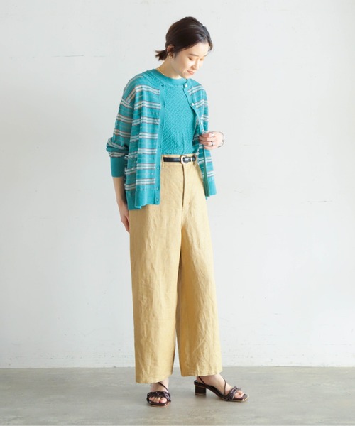 「NOMBRE IMPAIR」 ノースリーブニット FREE カーキ レディース_画像4