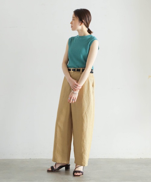「NOMBRE IMPAIR」 ノースリーブニット FREE カーキ レディース_画像7