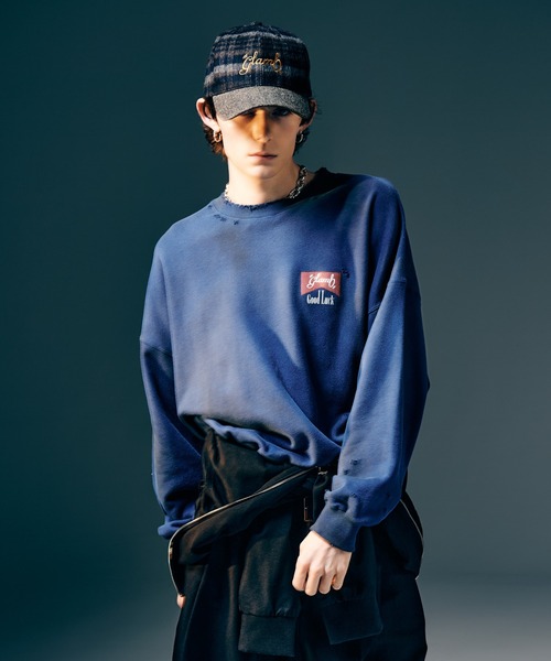 「glamb」 スウェットカットソー L ブラック メンズの画像