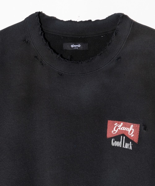 「glamb」 スウェットカットソー L ブラック メンズの画像