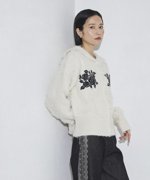 「Firsthand」 ニットカーディガン FREE チャコールグレー レディース_画像4