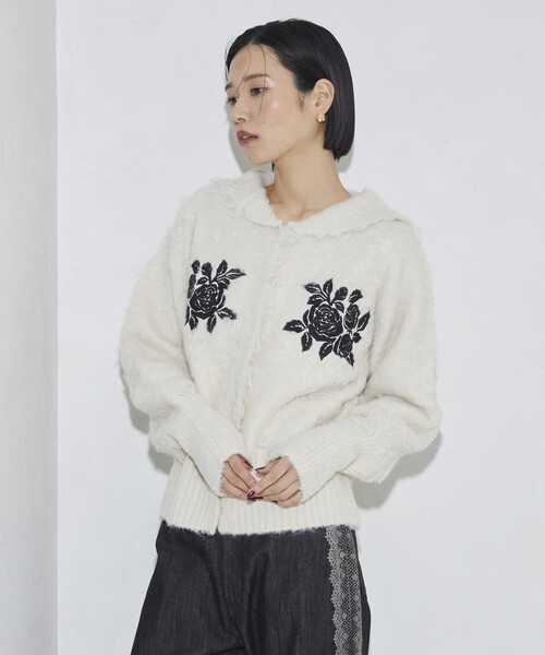 「Firsthand」 ニットカーディガン FREE チャコールグレー レディース_画像7