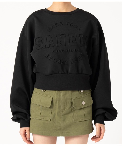 「ANAP」 スウェットカットソー FREE ブラック レディース_画像2