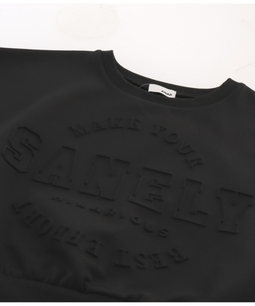 「ANAP」 スウェットカットソー FREE ブラック レディース_画像4