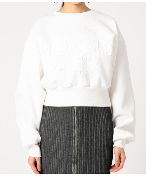 「ANAP」 スウェットカットソー FREE ブラック レディース_画像8