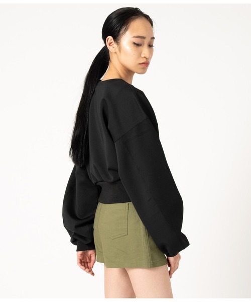 「ANAP」 スウェットカットソー FREE ブラック レディース_画像9