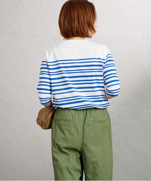 新品未使用　orcival ボーダー　カットソー ORCIVAL（オーシバル） tシャツ ボートネック 5分袖ボーダーカットソー