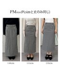 スカート スーパーストレッチギンガムチェックナ...の詳細画像3