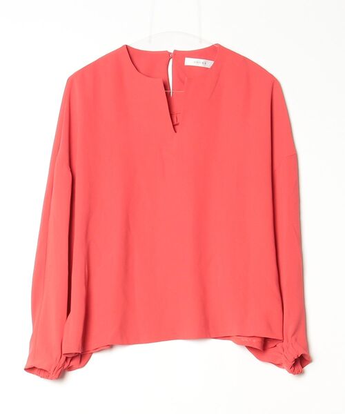 ADORE(アドーア) 長袖カットソー サイズ38 M レディース美品  - レッド クルーネック ADORE - ADORE(アドーア) 長袖カットソー サイズ38 M レディース美品