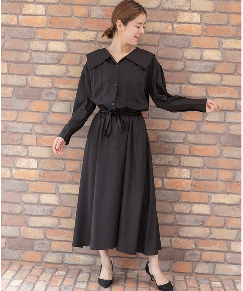 「PREFERIR」 シャツワンピース SMALL モカ レディース_画像5