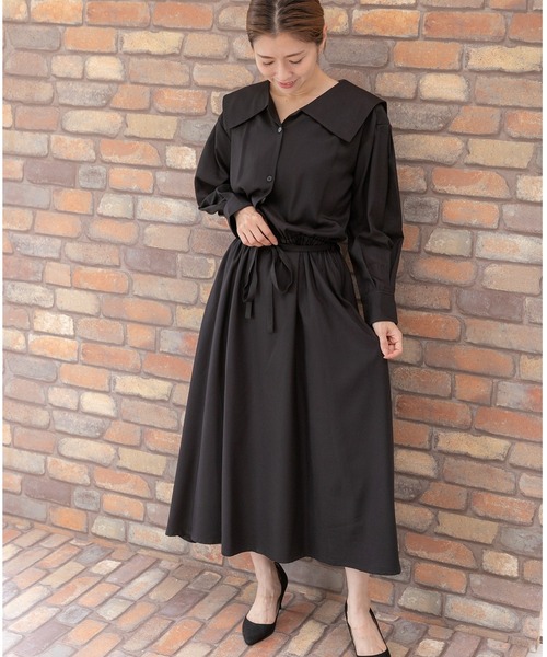 「PREFERIR」 シャツワンピース SMALL モカ レディース_画像7