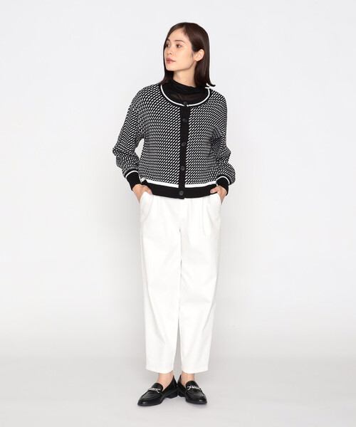 「COMME CA ISM」 ニットカーディガン MEDIUM ブラック レディース_画像2