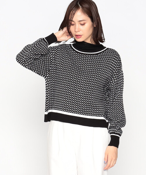 「COMME CA ISM」 ニットカーディガン MEDIUM ブラック レディース_画像5