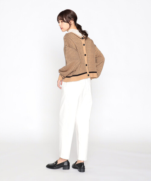 「COMME CA ISM」 ニットカーディガン MEDIUM ブラック レディース_画像9