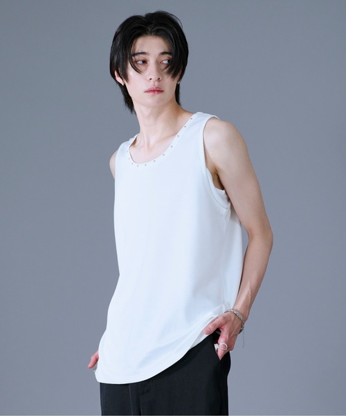 Ellno Loset（エルノロゼット） タンクトップ 「機能性付き」スタッズ