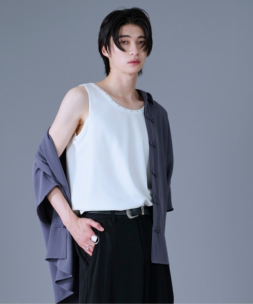 Ellno Loset（エルノロゼット） タンクトップ 「機能性付き」スタッズ