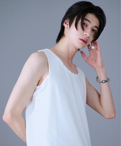 Ellno Loset（エルノロゼット） タンクトップ 「機能性付き」スタッズ