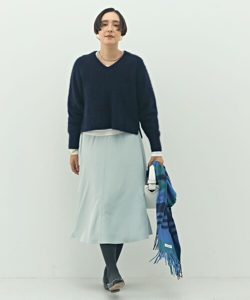 「NOLLEY'S」 フレアスカート 38 サックスブルー レディースの画像
