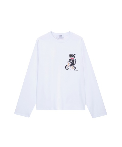 tシャツ Bike Life Cats グラフィック L/S Tシャツ メンズ