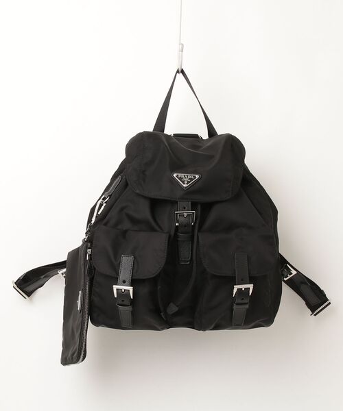 PRADA（プラダ） Re-Nylon ポーチ付 バックパック - ブラック
