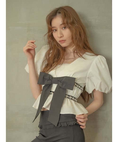 LILY BROWN（リリーブラウン） tシャツ 「L.B CANDY STOCK」ペプラム