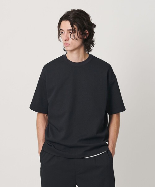 tシャツ Air Dobby ワイドテーパード クルーネック Tシャツ ヨコストレッチ 吸水速乾 ウォッシャブル メンズの画像