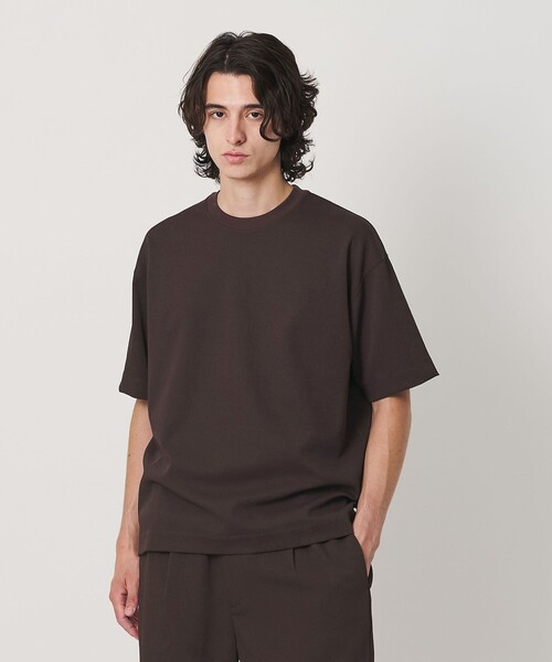 tシャツ Air Dobby ワイドテーパード クルーネック Tシャツ ヨコストレッチ 吸水速乾 ウォッシャブル メンズの画像
