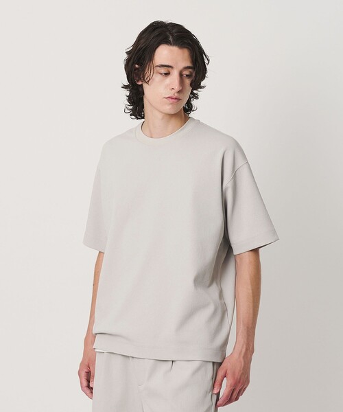 tシャツ Air Dobby ワイドテーパード クルーネック Tシャツ ヨコストレッチ 吸水速乾 ウォッシャブル メンズの画像