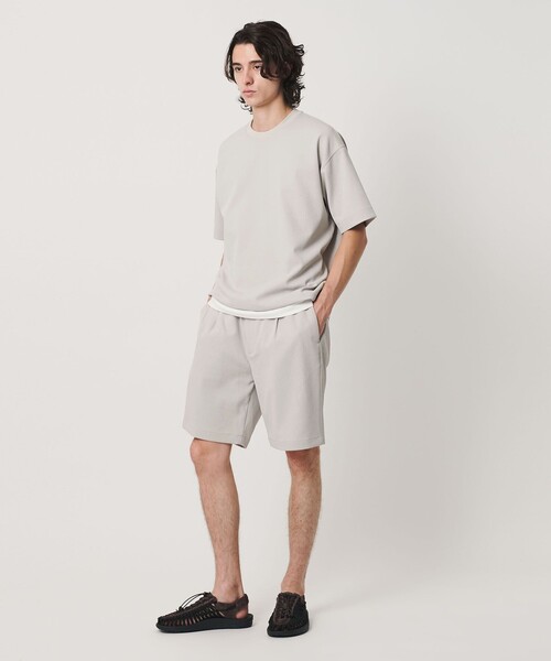 tシャツ Air Dobby ワイドテーパード クルーネック Tシャツ ヨコストレッチ 吸水速乾 ウォッシャブル メンズの画像