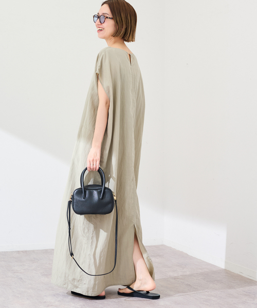 ワンピース 「洗濯機洗い可 / 追加」フィブリルポプリンサックDRESS 2