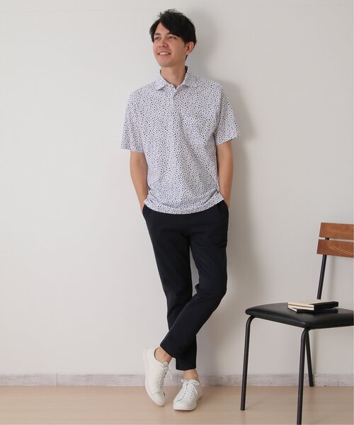 「IKKA LOUNGE」 半袖ポロシャツ X-LARGE ホワイト メンズ_画像3