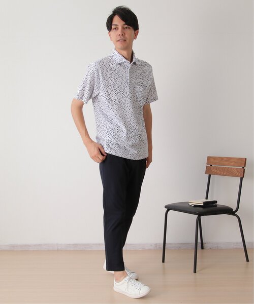 「IKKA LOUNGE」 半袖ポロシャツ X-LARGE ホワイト メンズ_画像4