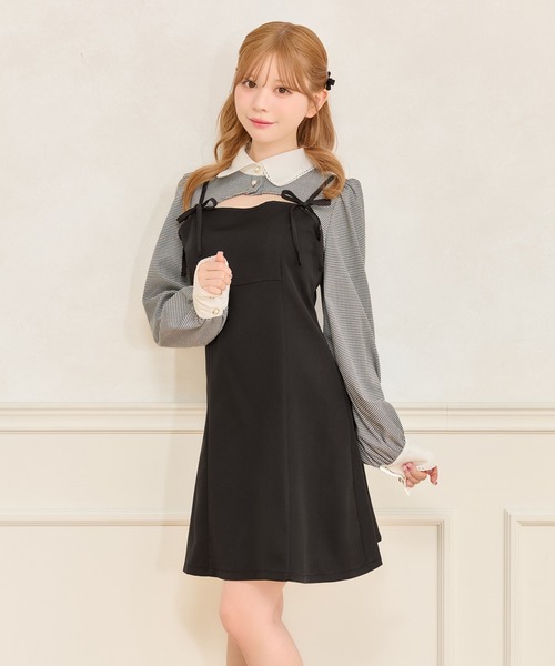 「apres jour」 キャミソールワンピース フリー ブラック レディース_画像7