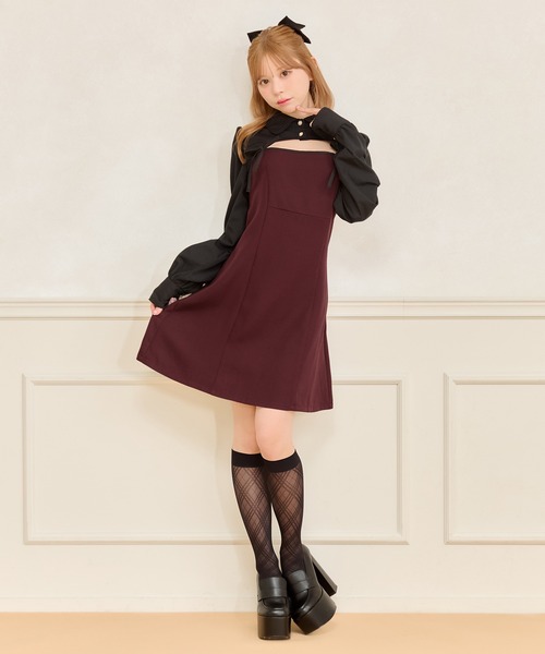 「apres jour」 キャミソールワンピース フリー ブラック レディース_画像9