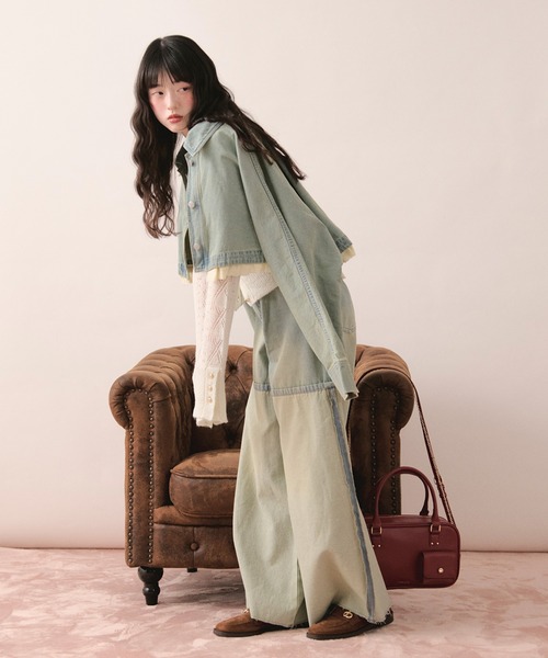 「loin nuit」 デニムパンツ MEDIUM ブルー レディース_画像8